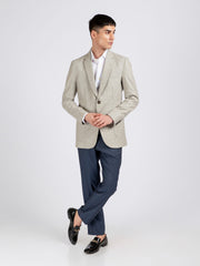 Light Grey Wool Cashmere Blazer - Sartoria