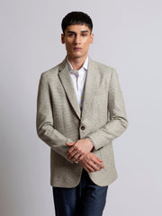 Light Grey Wool Cashmere Blazer - Sartoria