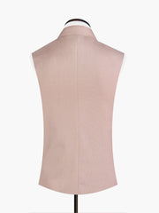 Fawn Brown Formal Textured Waistcoat