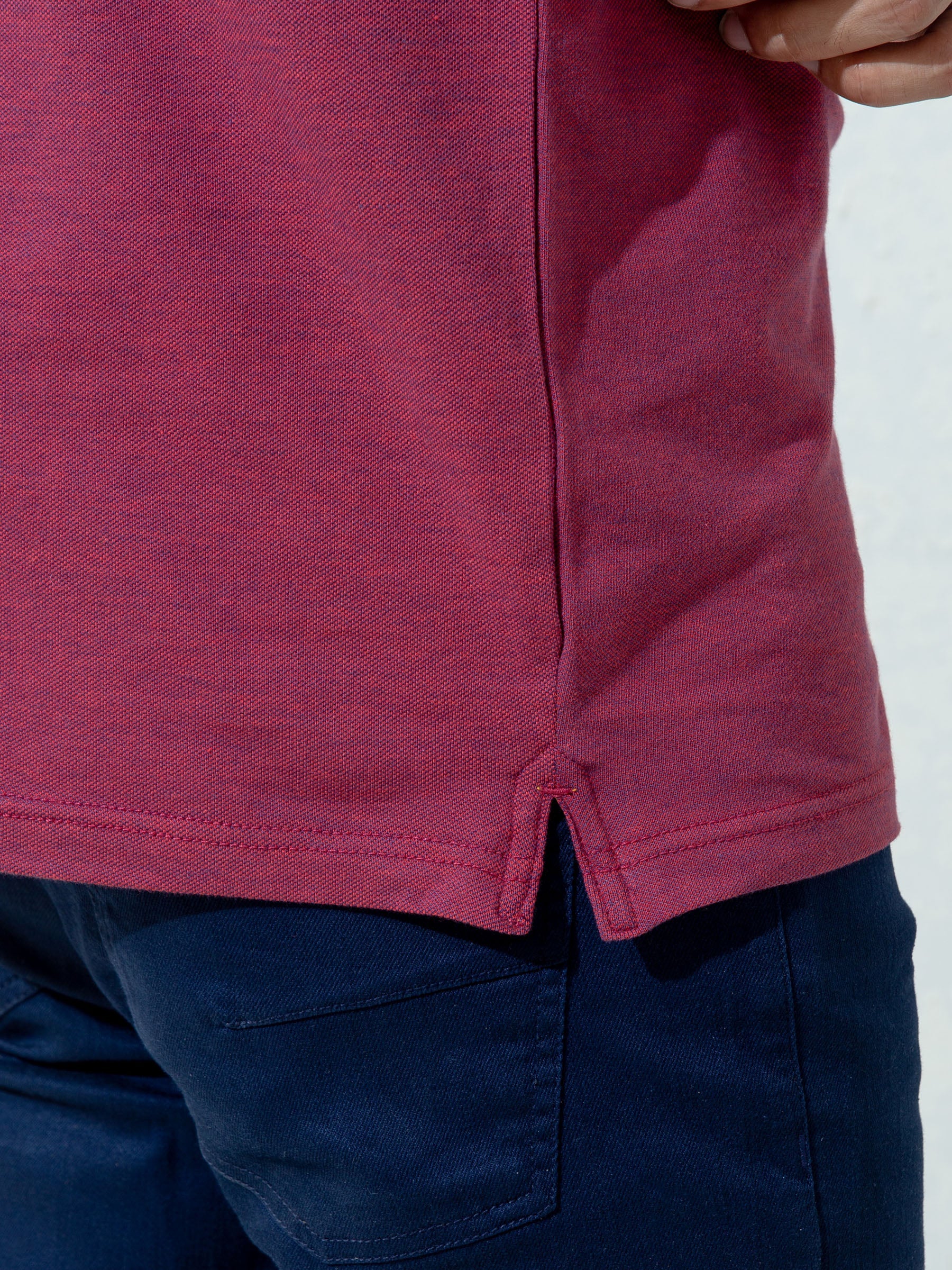 Magenta Pique Mercerized Polo Shirt