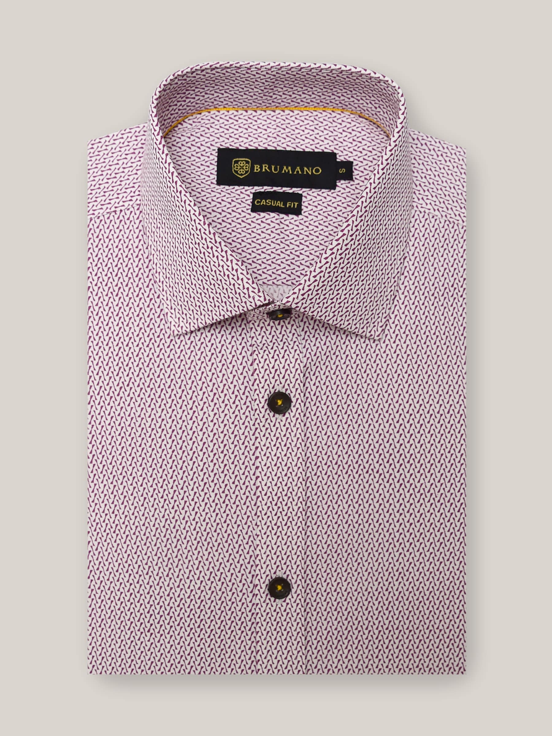 Maroon & White Printed Shirt