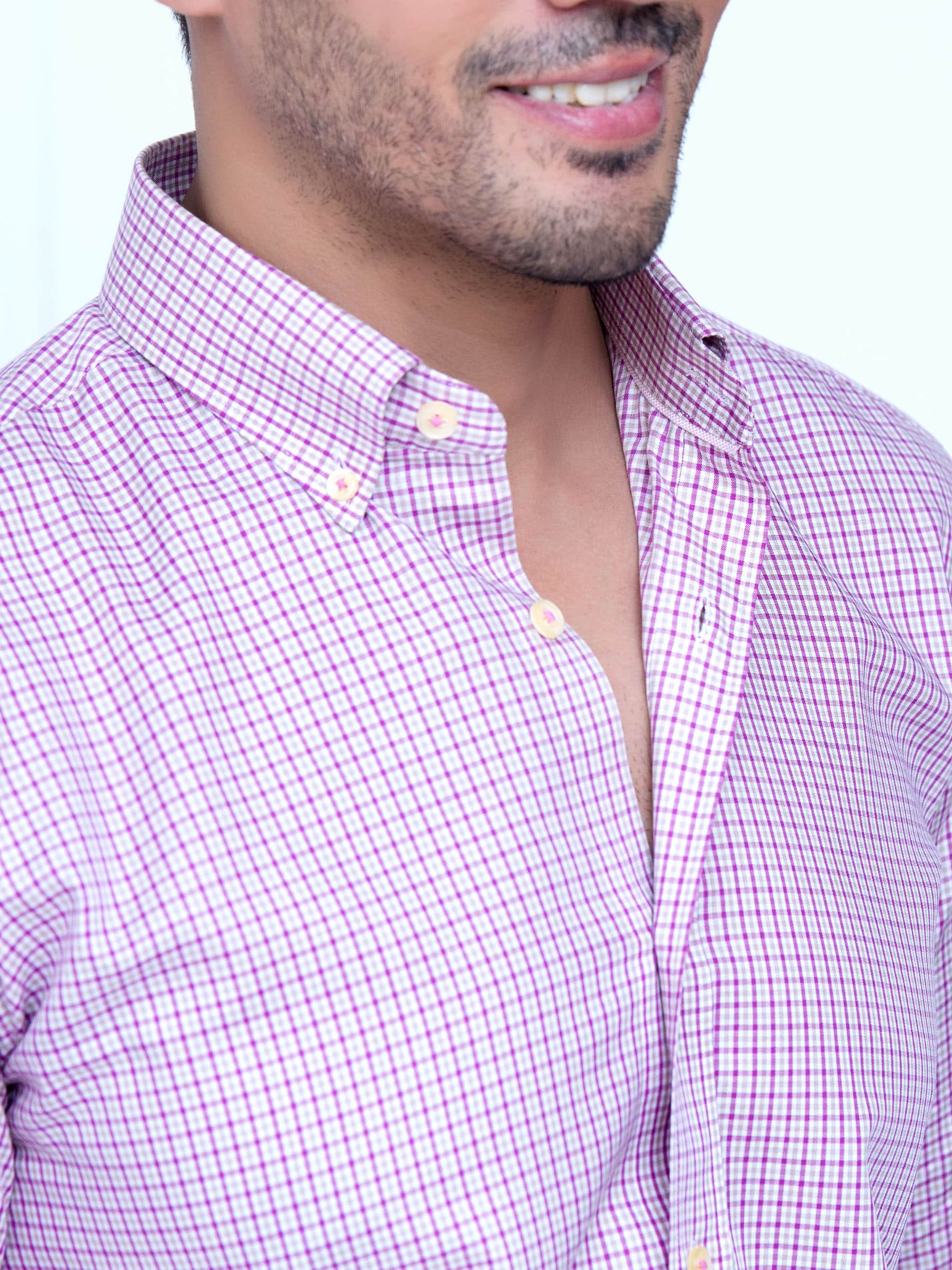 Pink Gingham Check Shirt