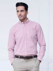 Red Linen Gingham Shirt