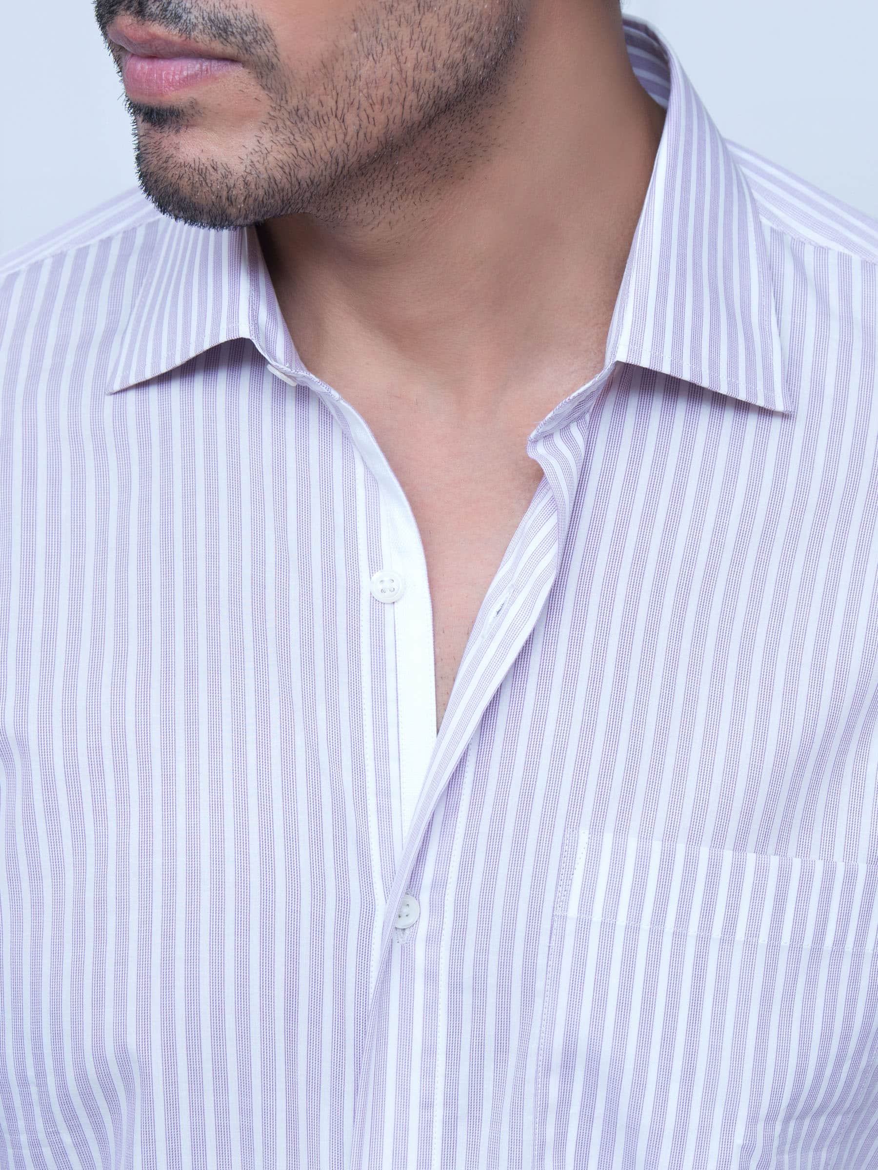 Purple Striped Shirt