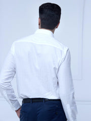 White Polka Dot Formal Shirt