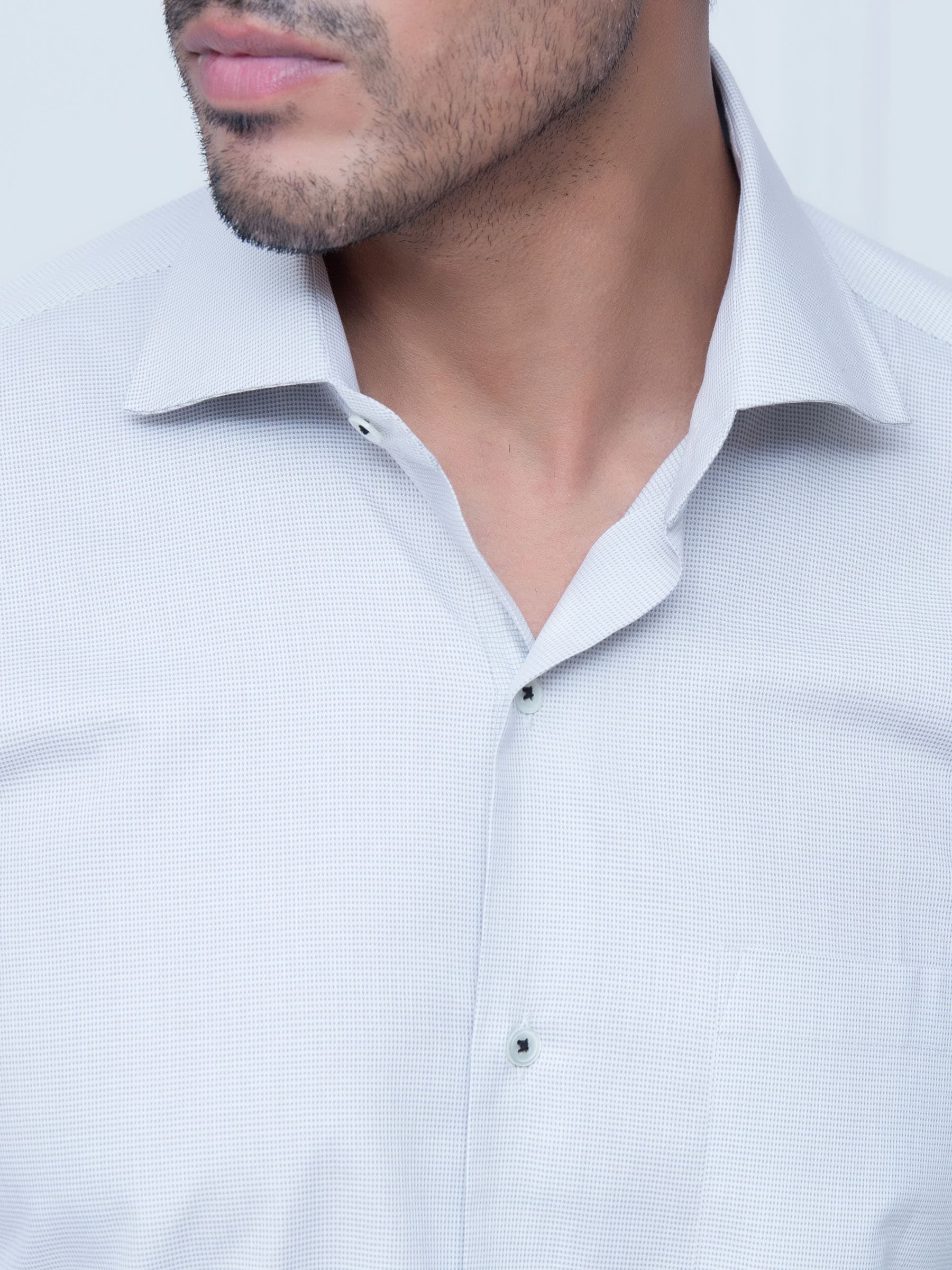 Light Grey Dobby Shirt
