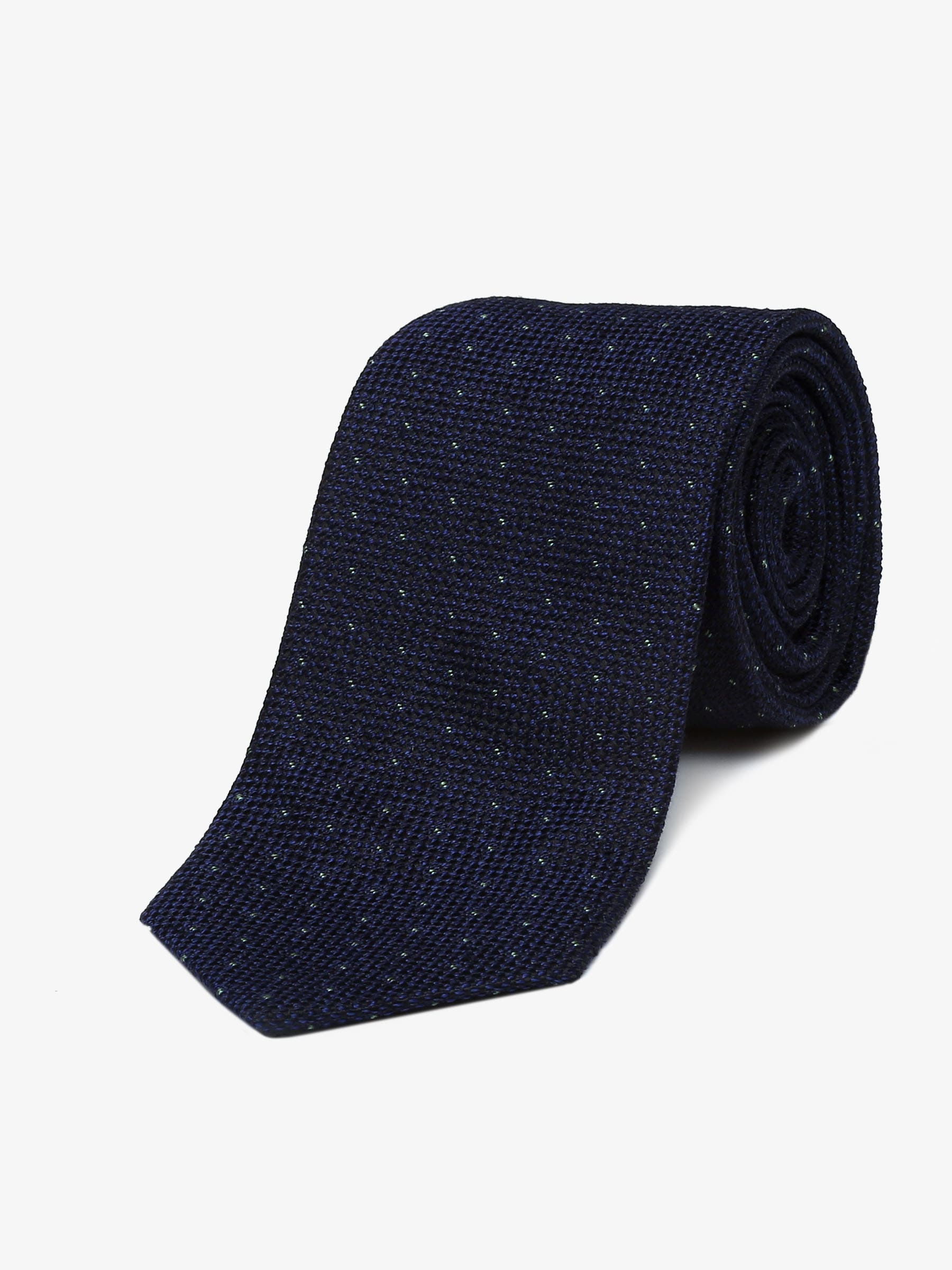Navy & Green Dotted Tie