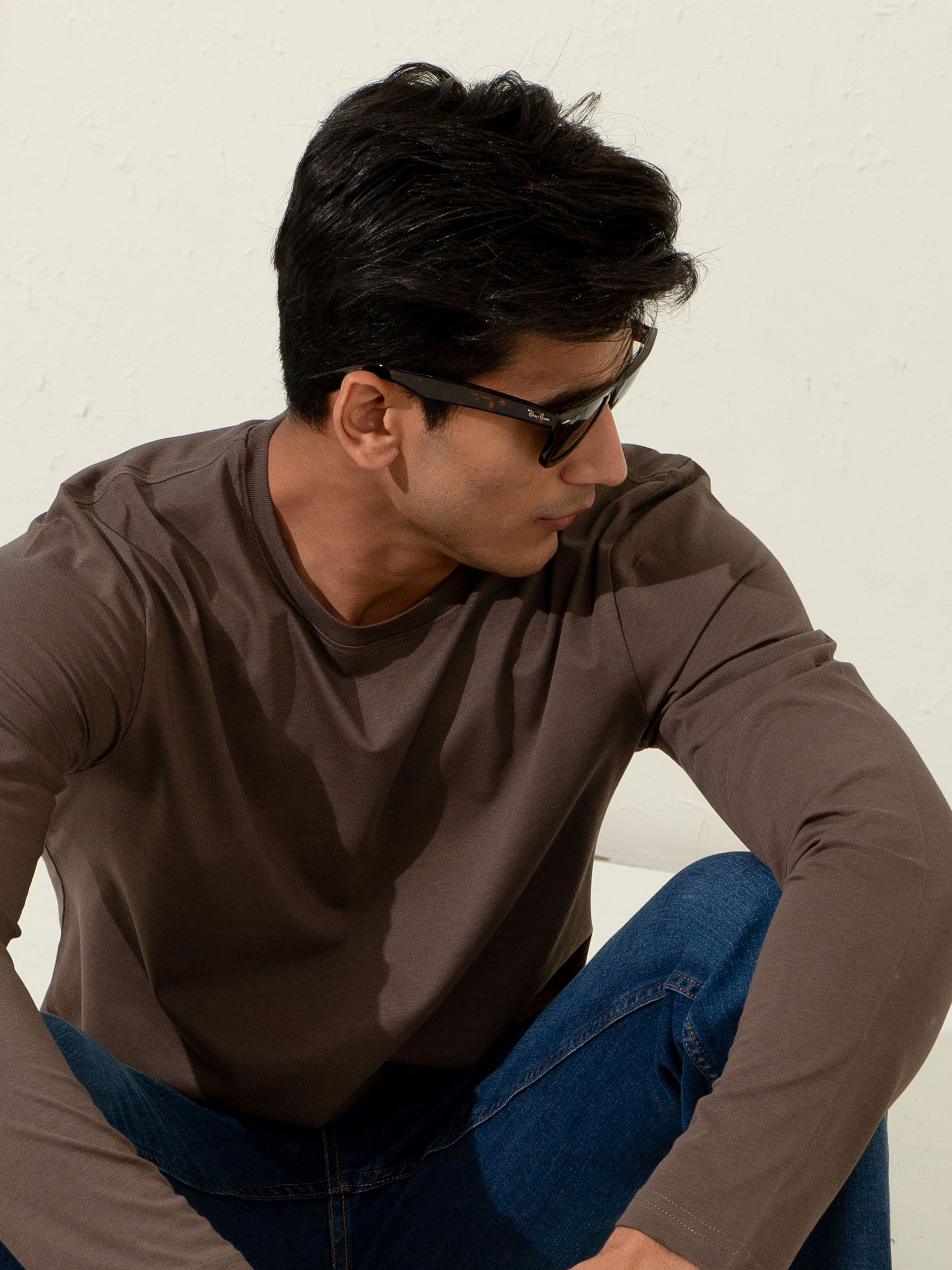 Brown Long Sleeve T-Shirt