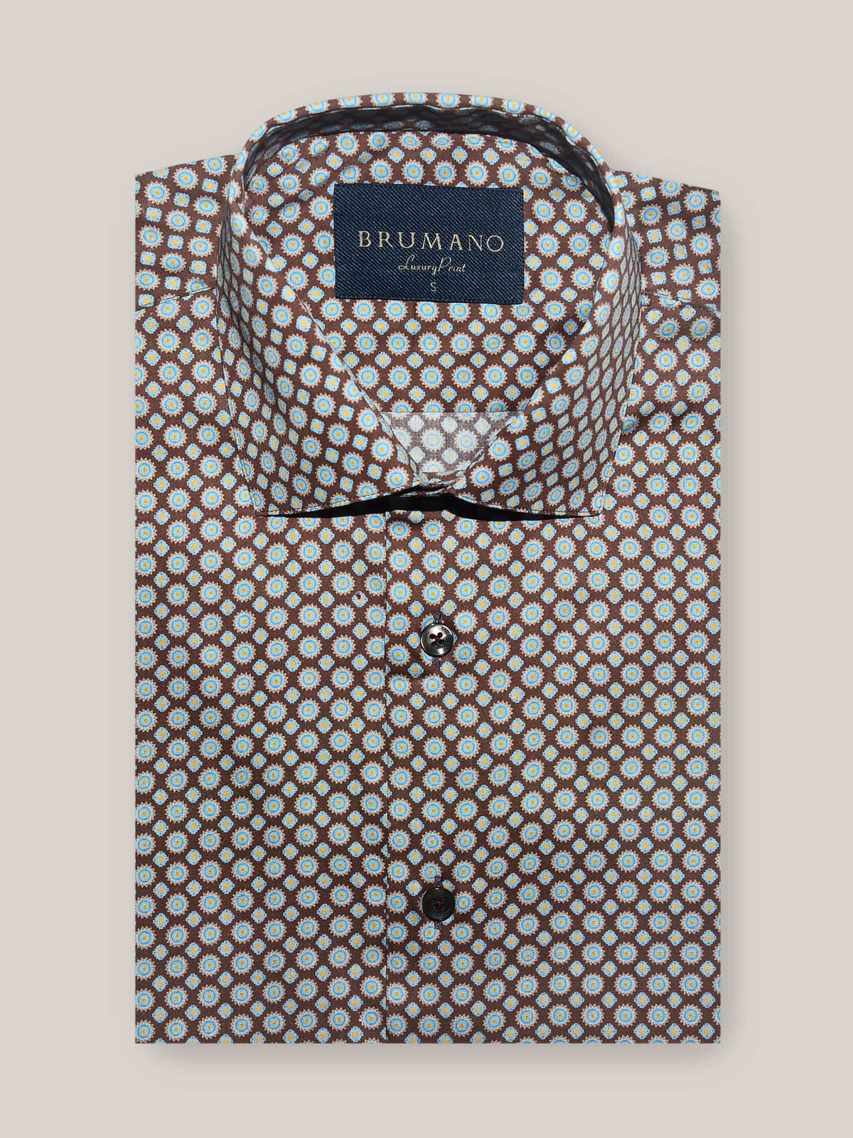 Brown Motif Printed Shirt
