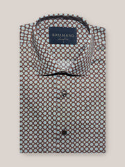 Brown Motif Printed Shirt