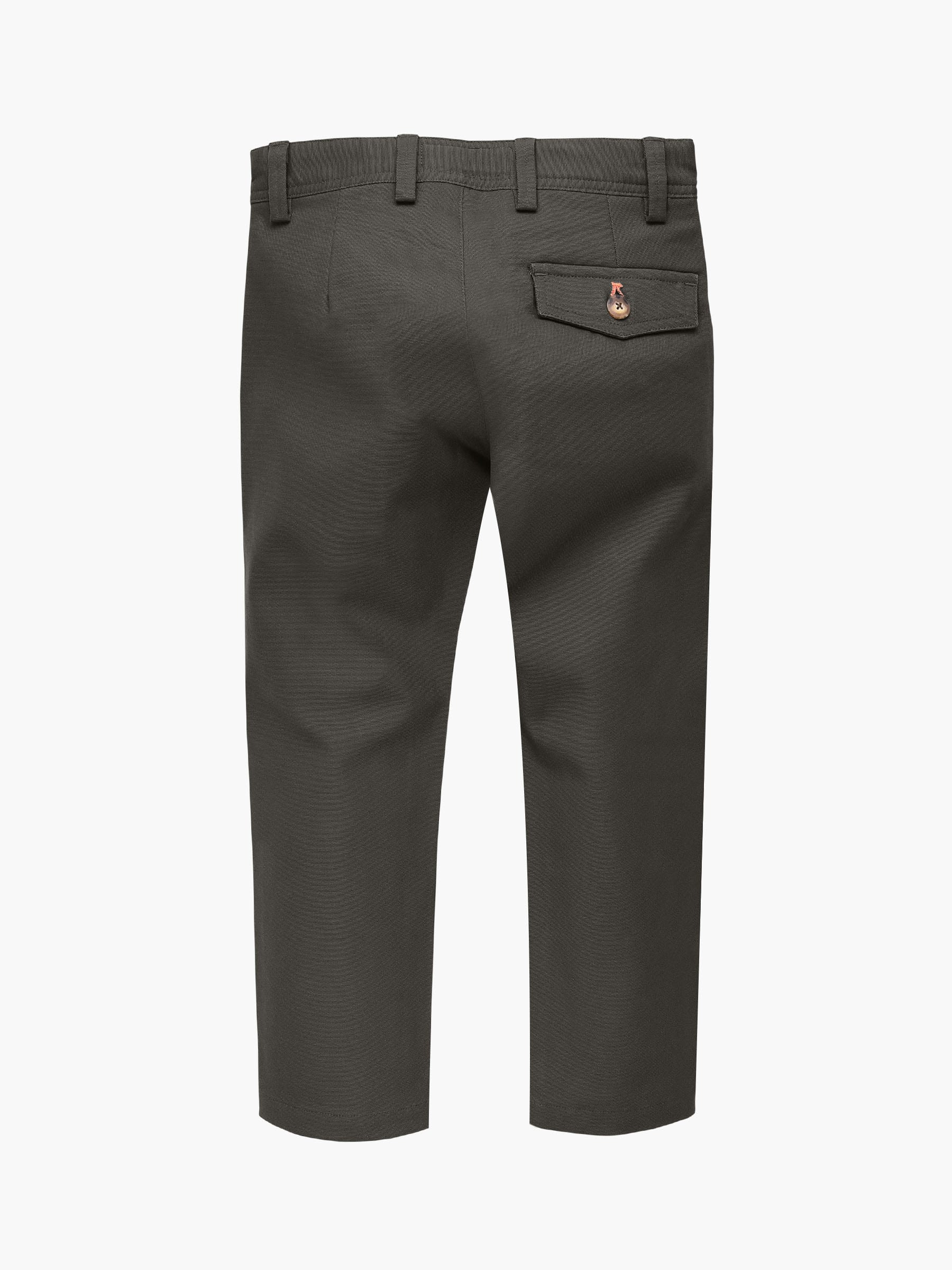 Brown Structured Casual Trouser