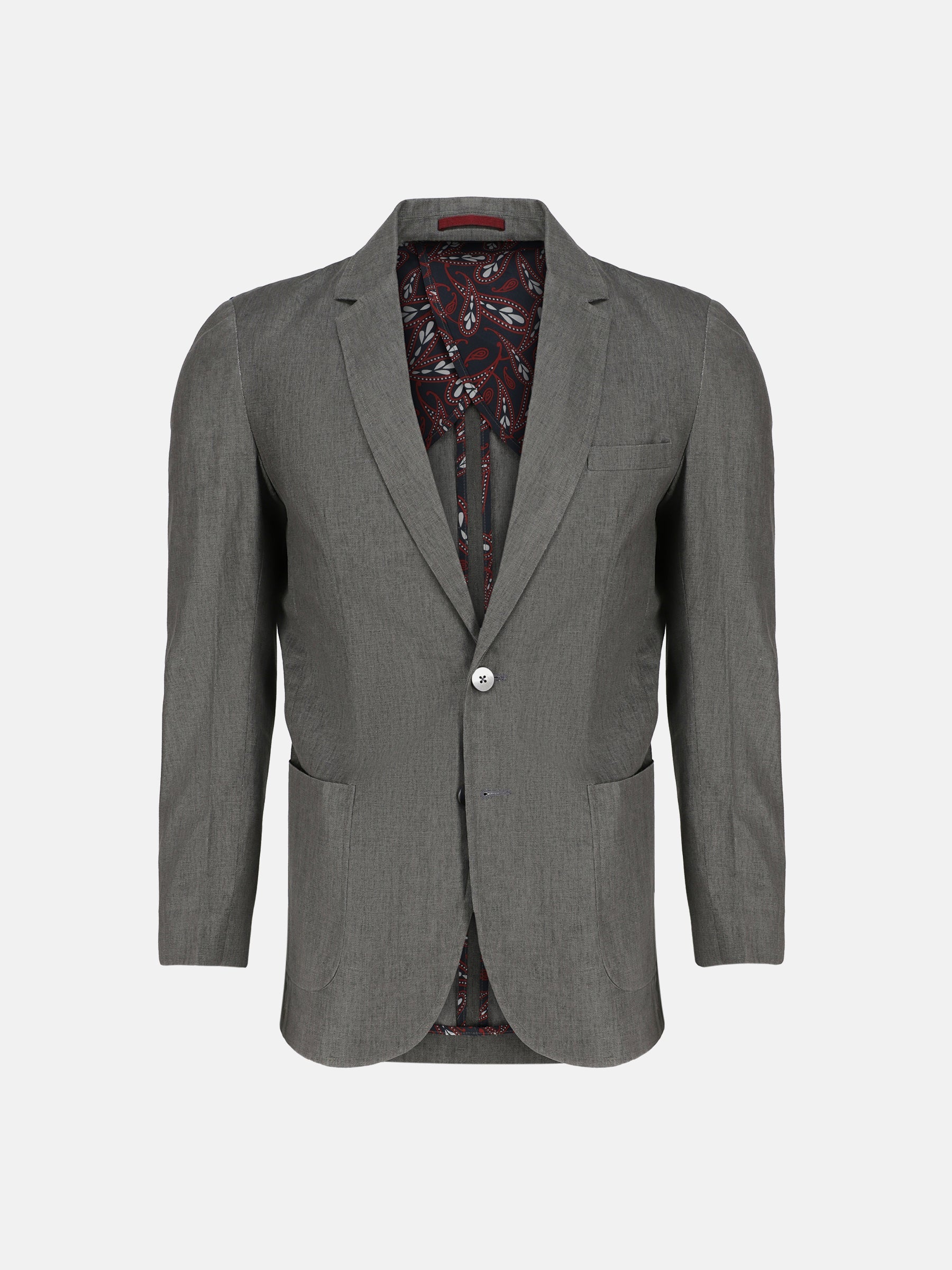 Brown Linen Blended Blazer