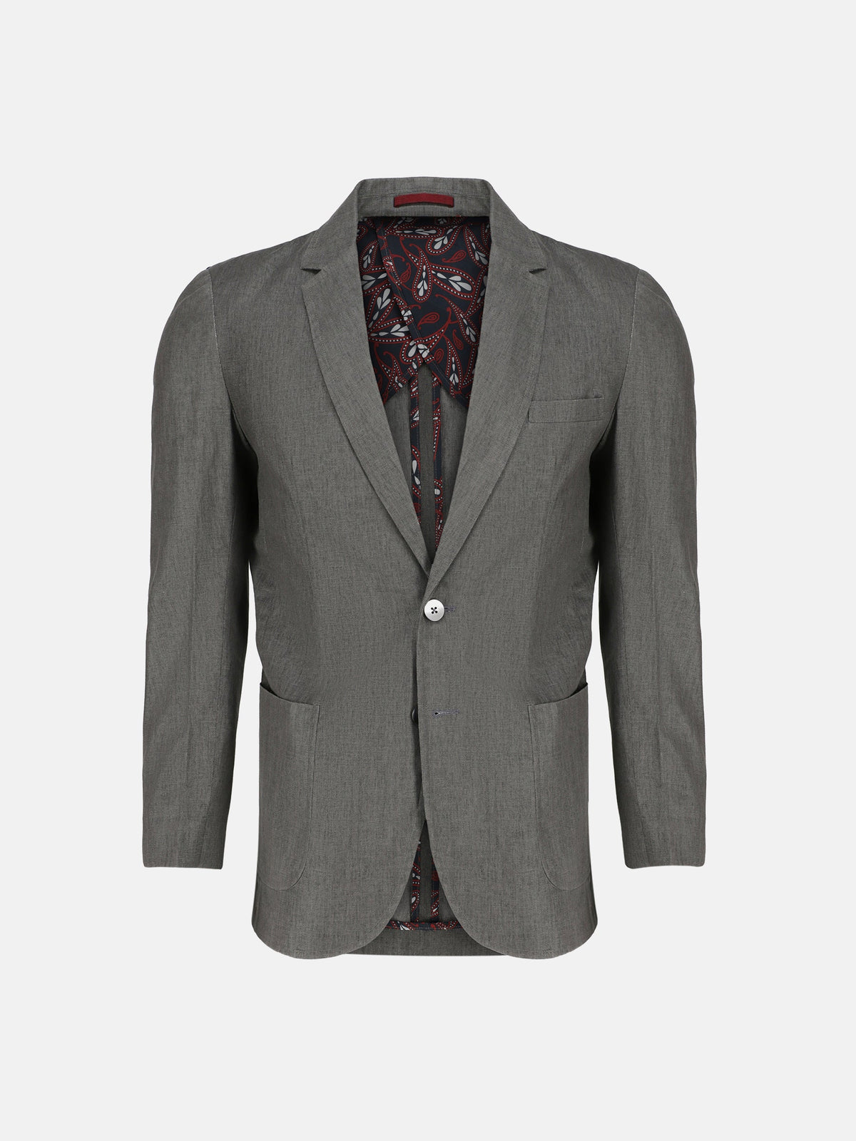 Brown Linen Blended Blazer