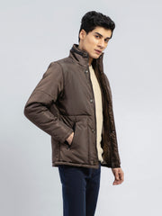 Brown Quilted Puffer Jacket