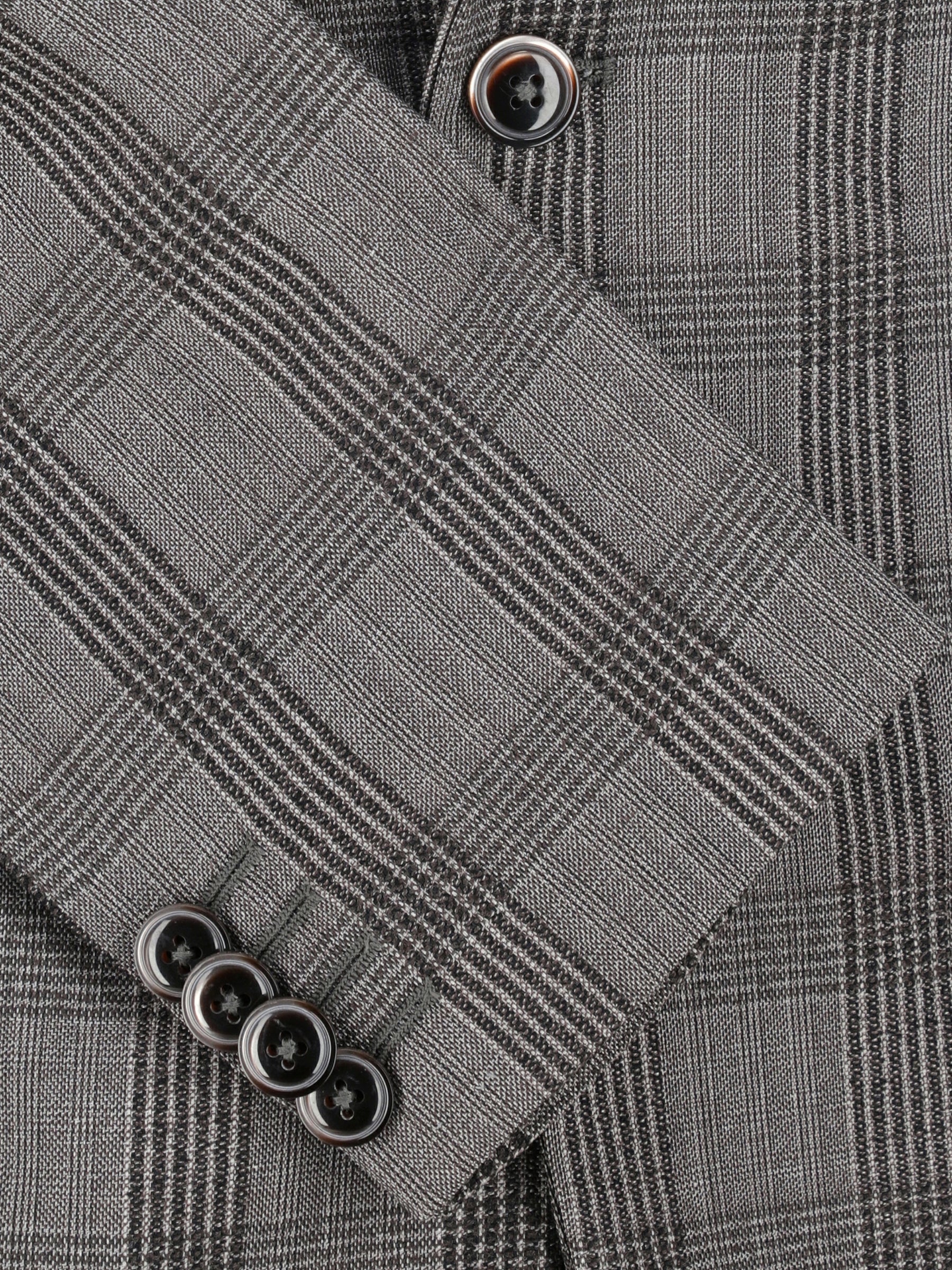 Brown Wool Checkered Blazer