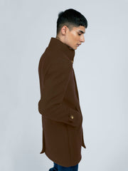 Brown Wool Long Coat - Limited Edition
