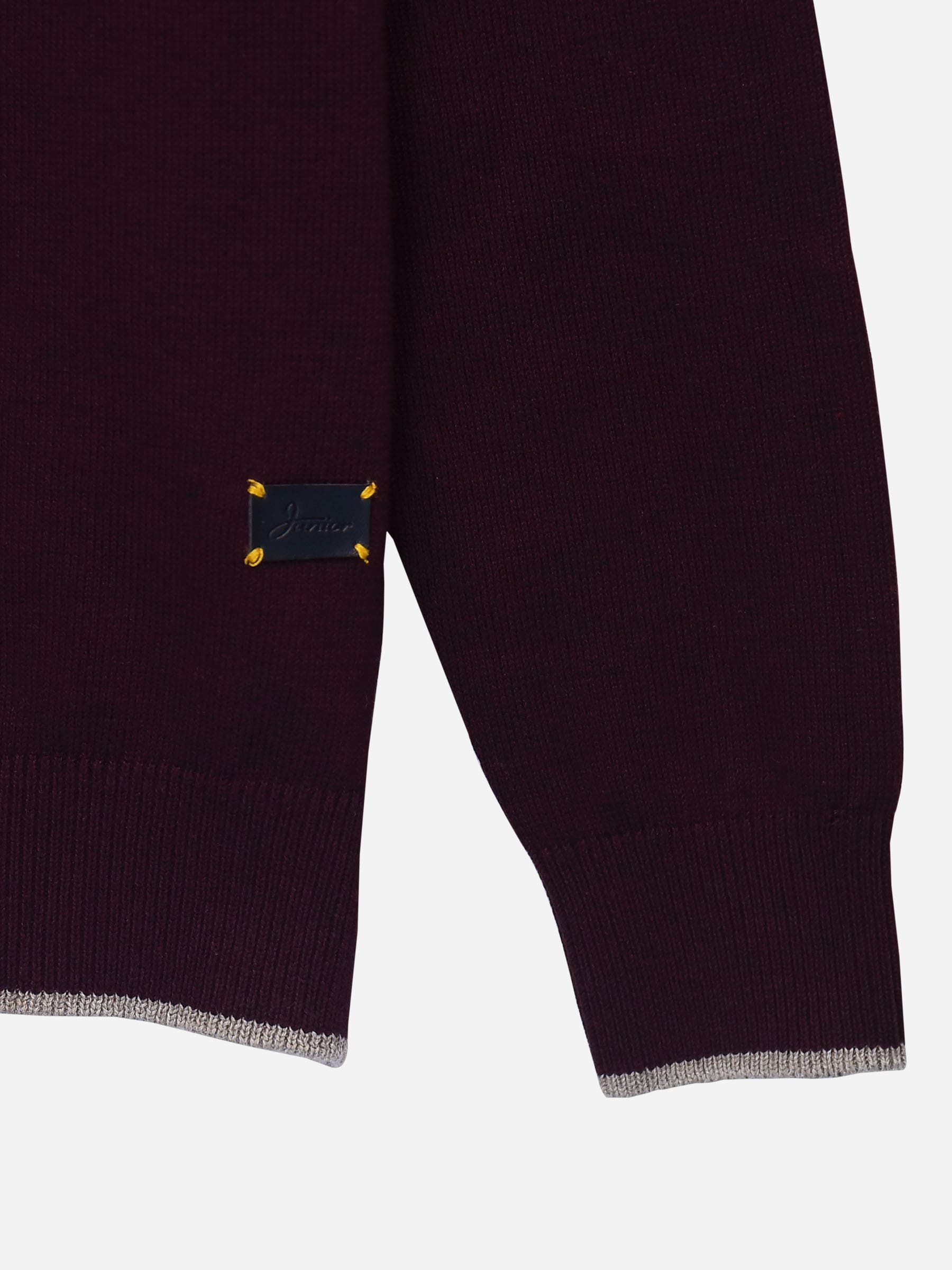 Burgundy Casual V-Neck Sweater