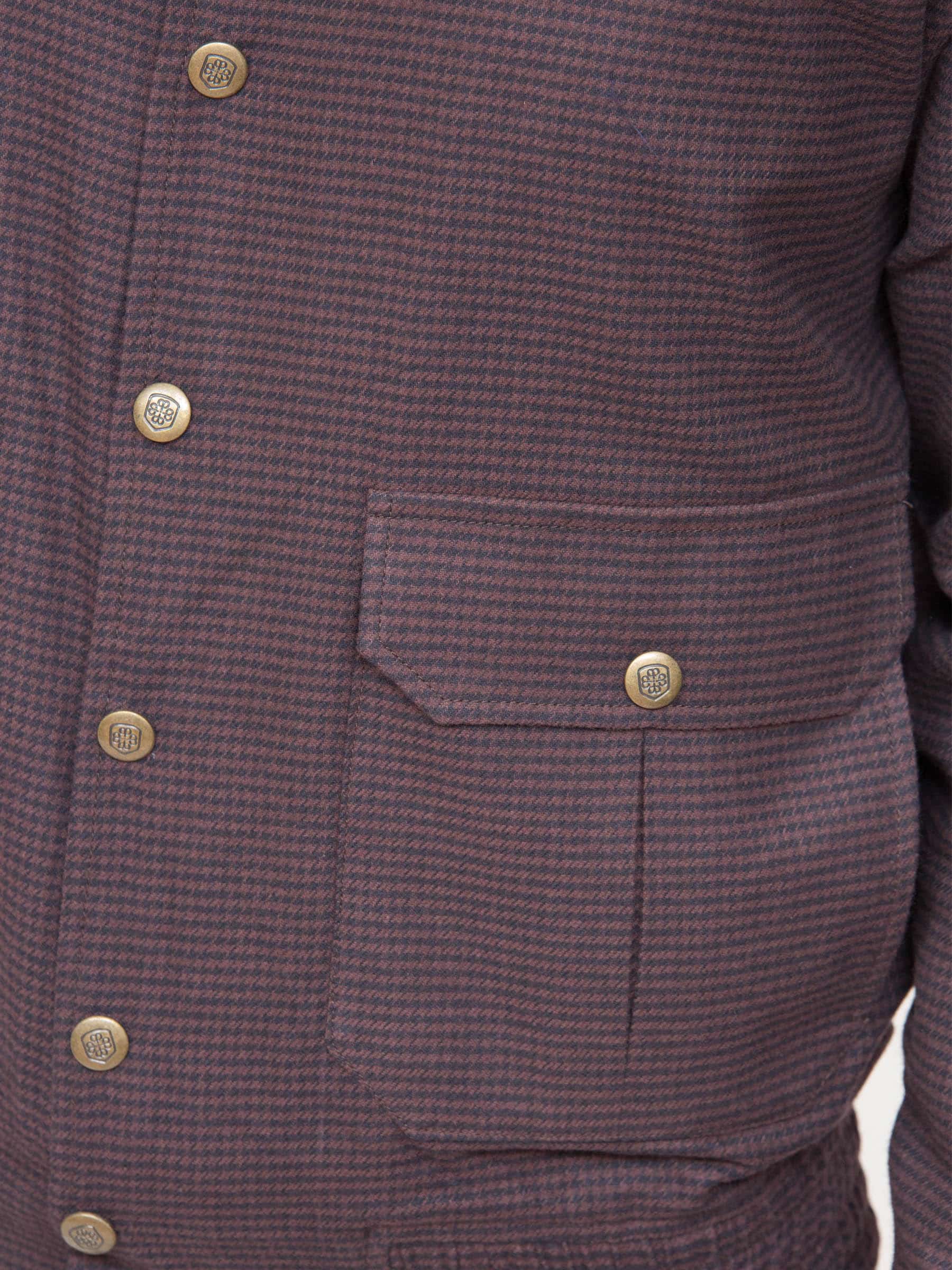 Burgundy Checkered Jacket
