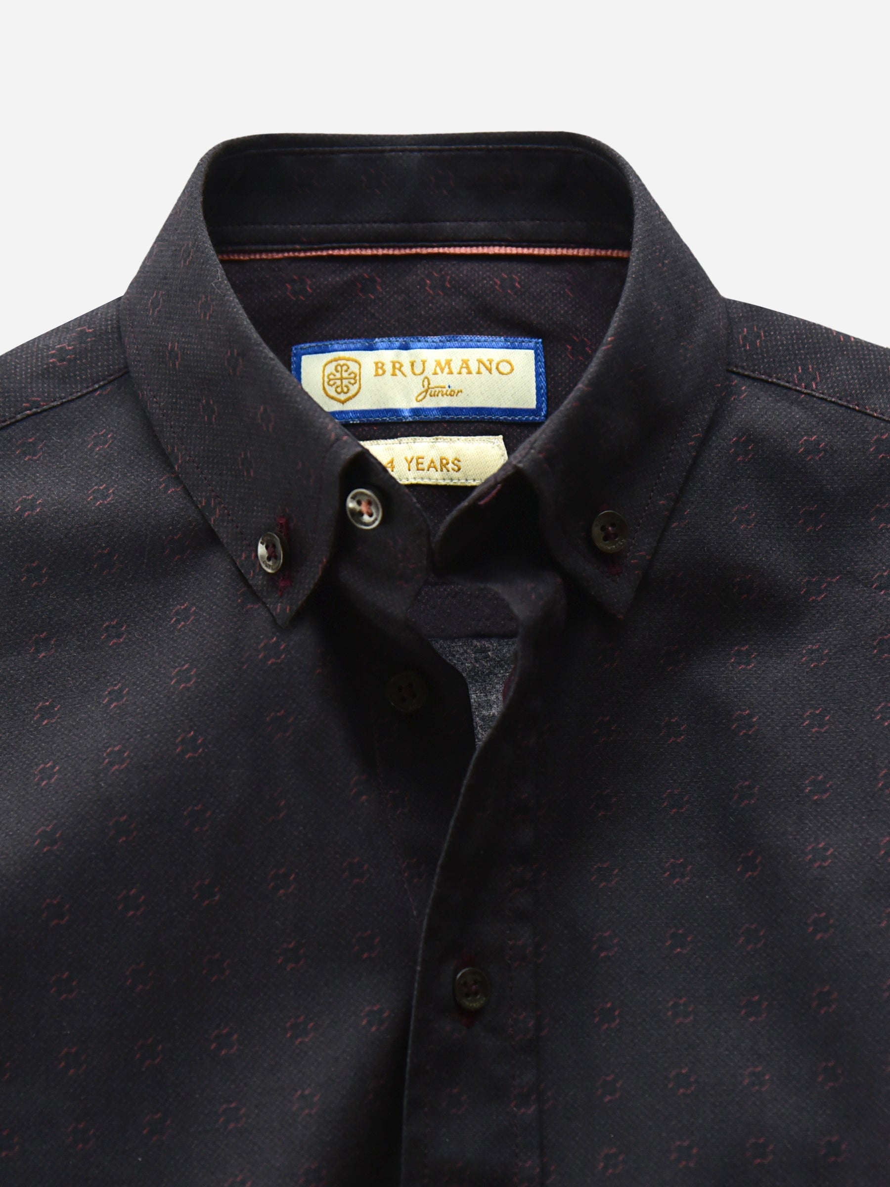 Burgundy Printed Casual Shirt