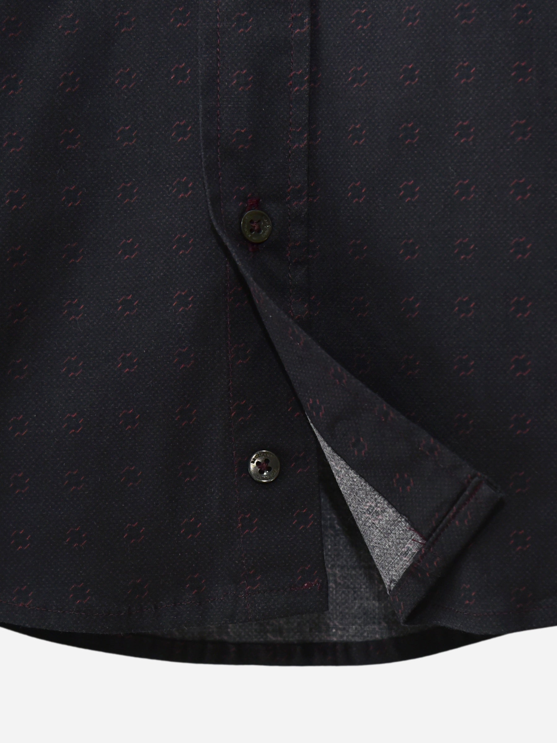 Burgundy Printed Casual Shirt