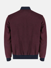 Burgundy Wool Bomber Jacket