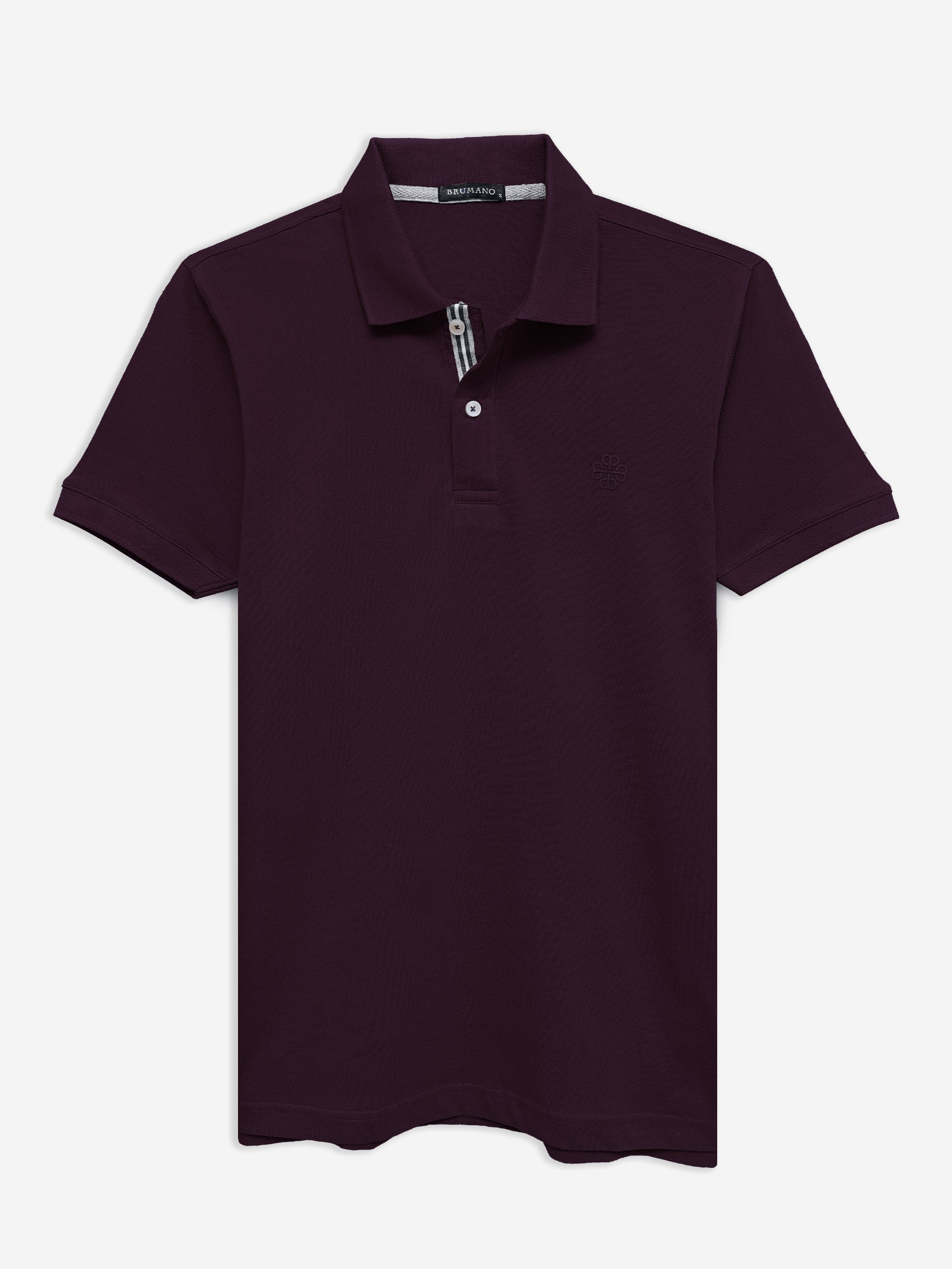 Burgundy 100% Cotton Basic Polo