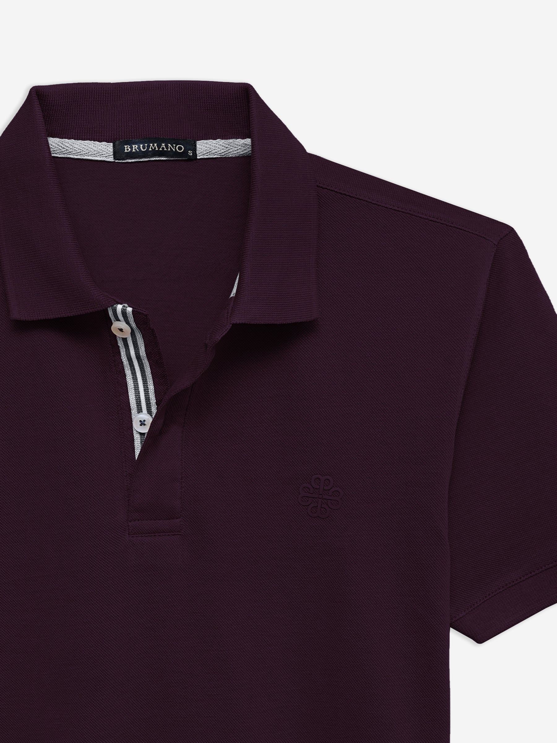 Burgundy 100% Cotton Basic Polo