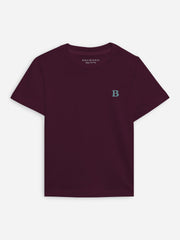Burgundy 100% Cotton Casual Tee