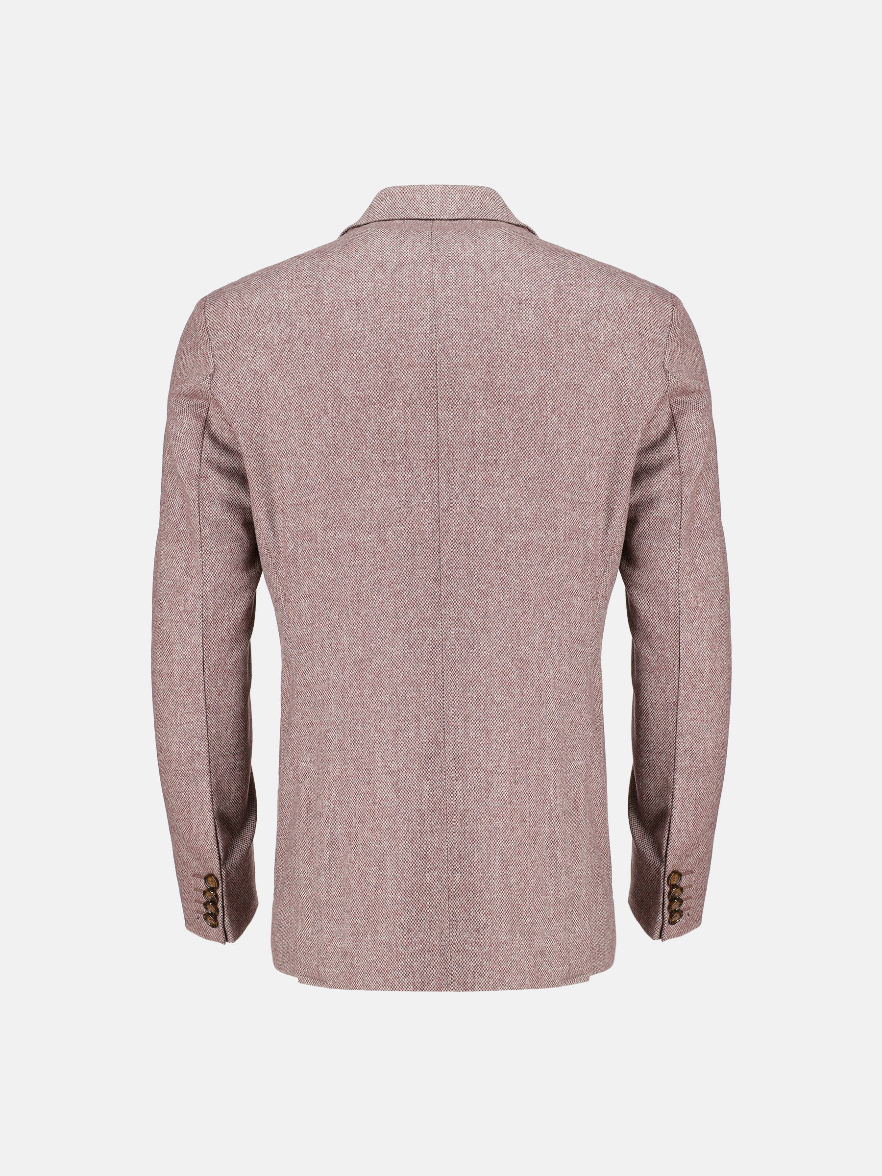 Burgundy Dobby Structured Wool Cashmere Blazer - Sartoria