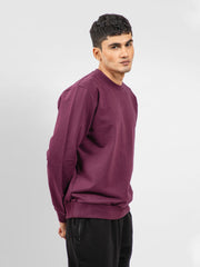 Burgundy Long Sleeve Crewneck Sweatshirt
