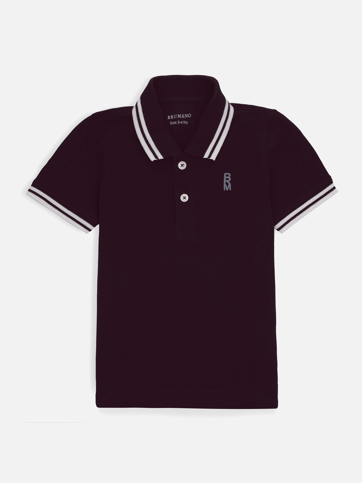 Burgundy Pique Casual Tipped polo