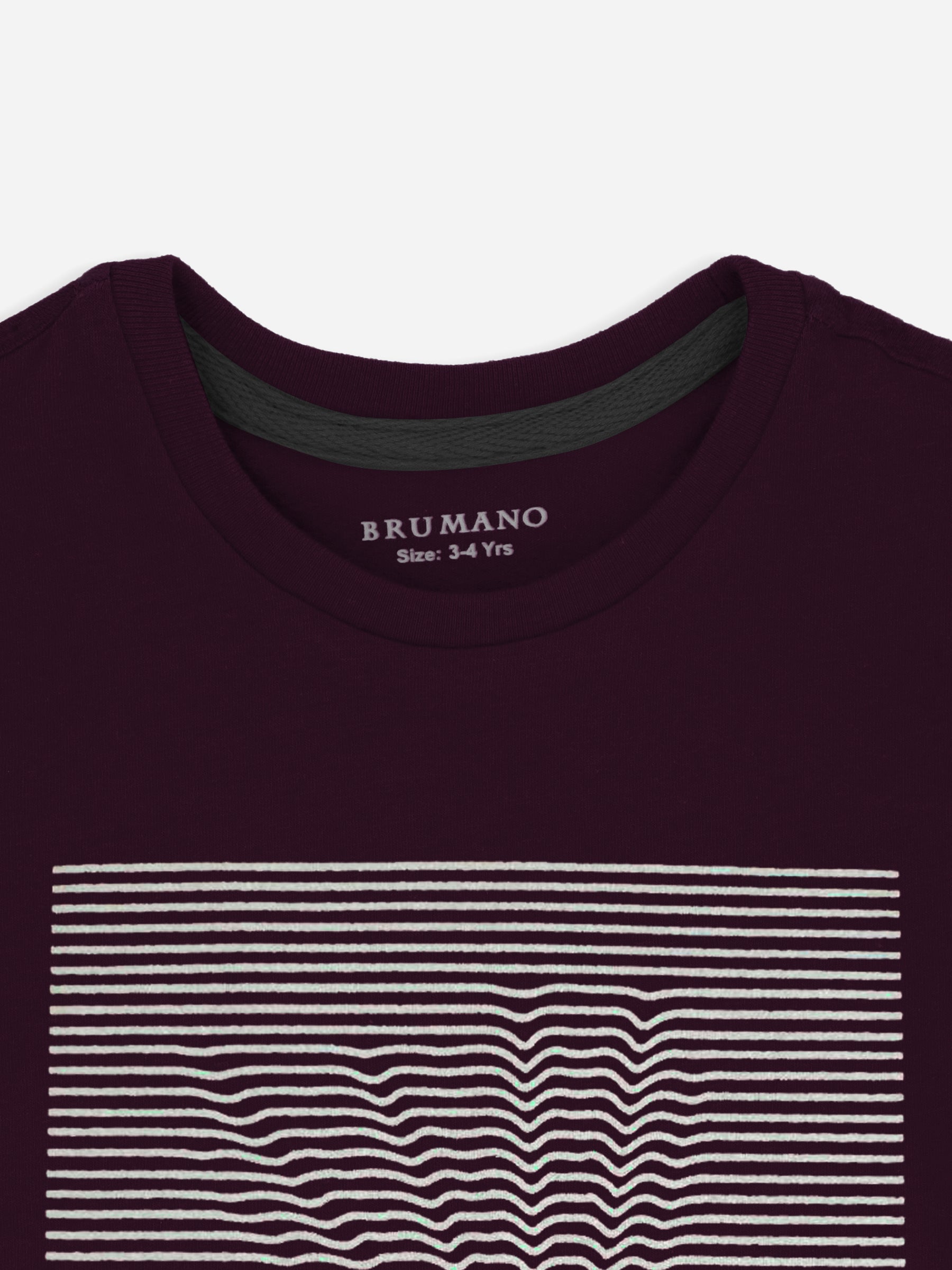 Burgundy Printed  'Boat' Casual tee