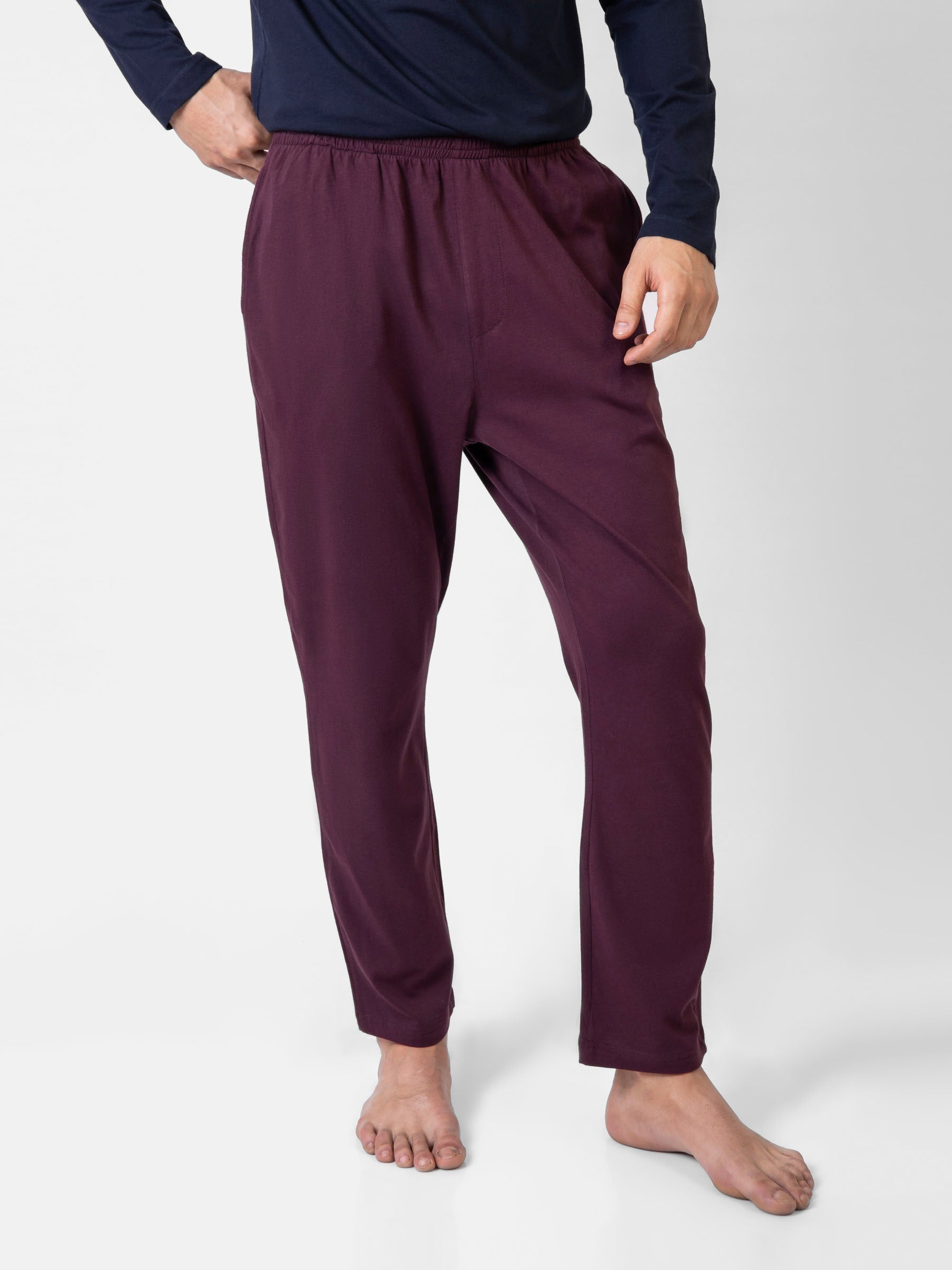 Burgundy Relax Fit Knitted Pajama