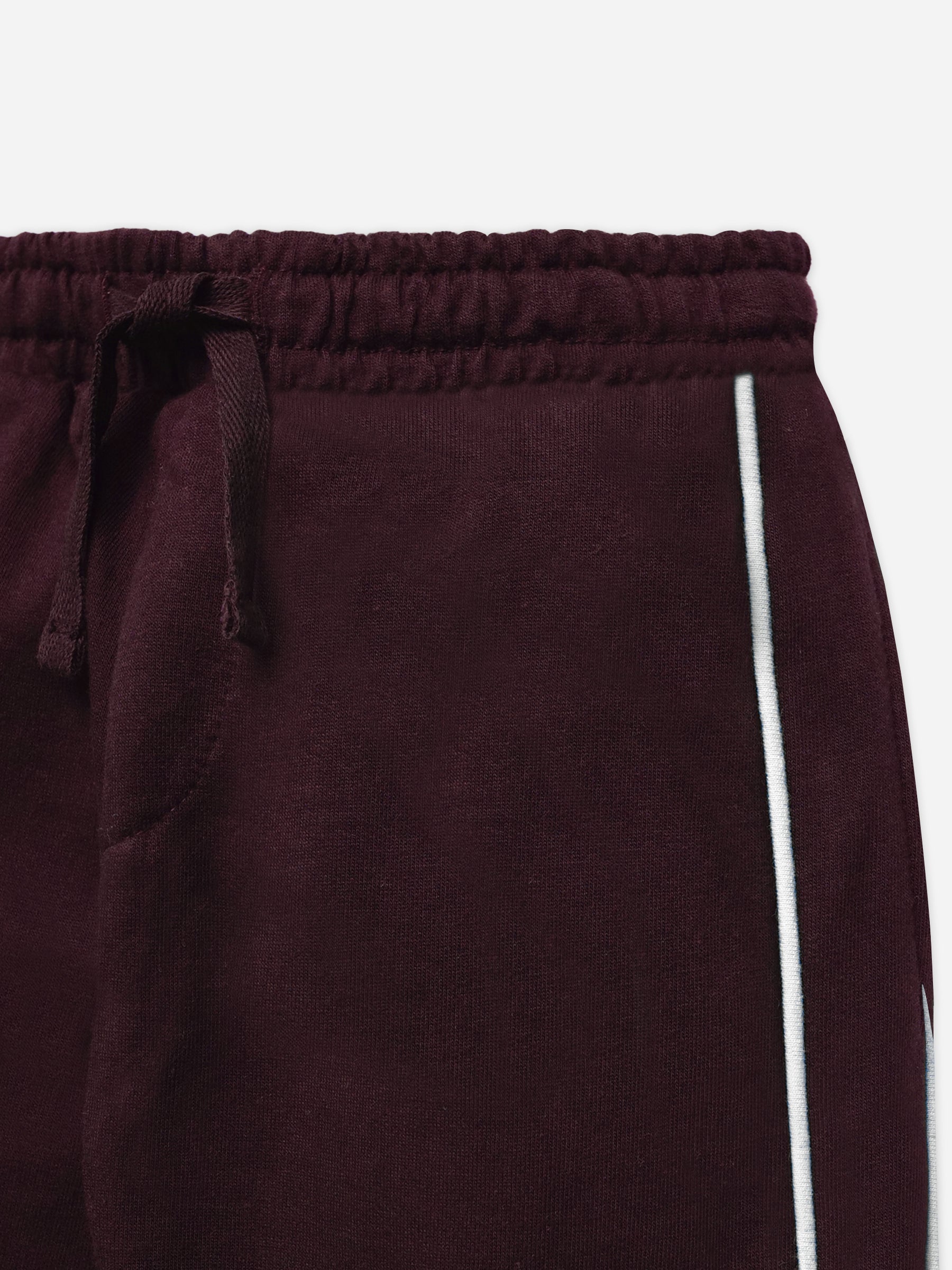 Burgundy Sweat Pajama With Detailing - Junior