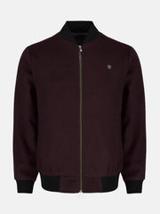 Burgundy Wool Bomber Jacket - Limited Edition