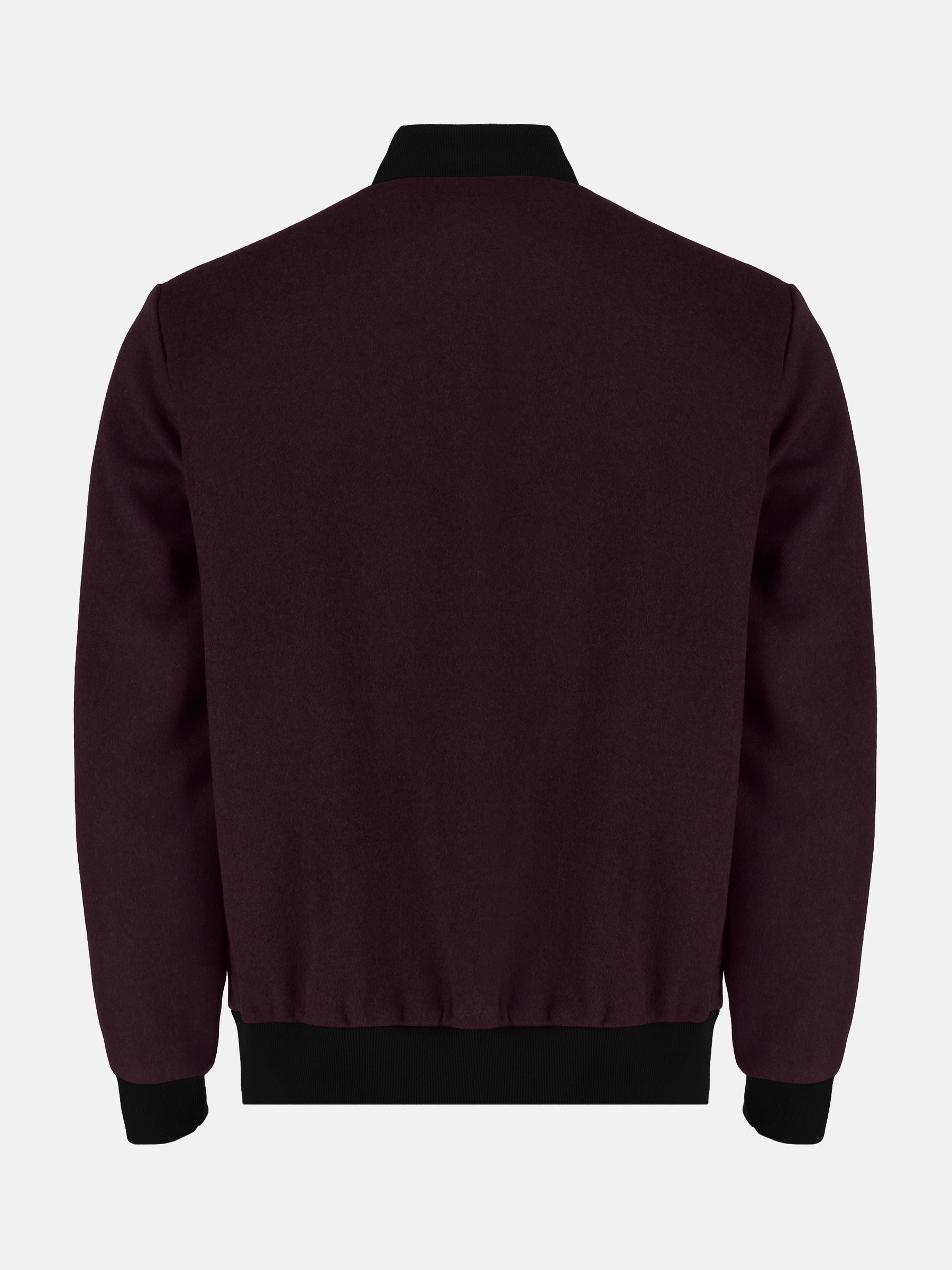 Burgundy Wool Bomber Jacket - Limited Edition