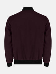 Burgundy Wool Bomber Jacket - Limited Edition