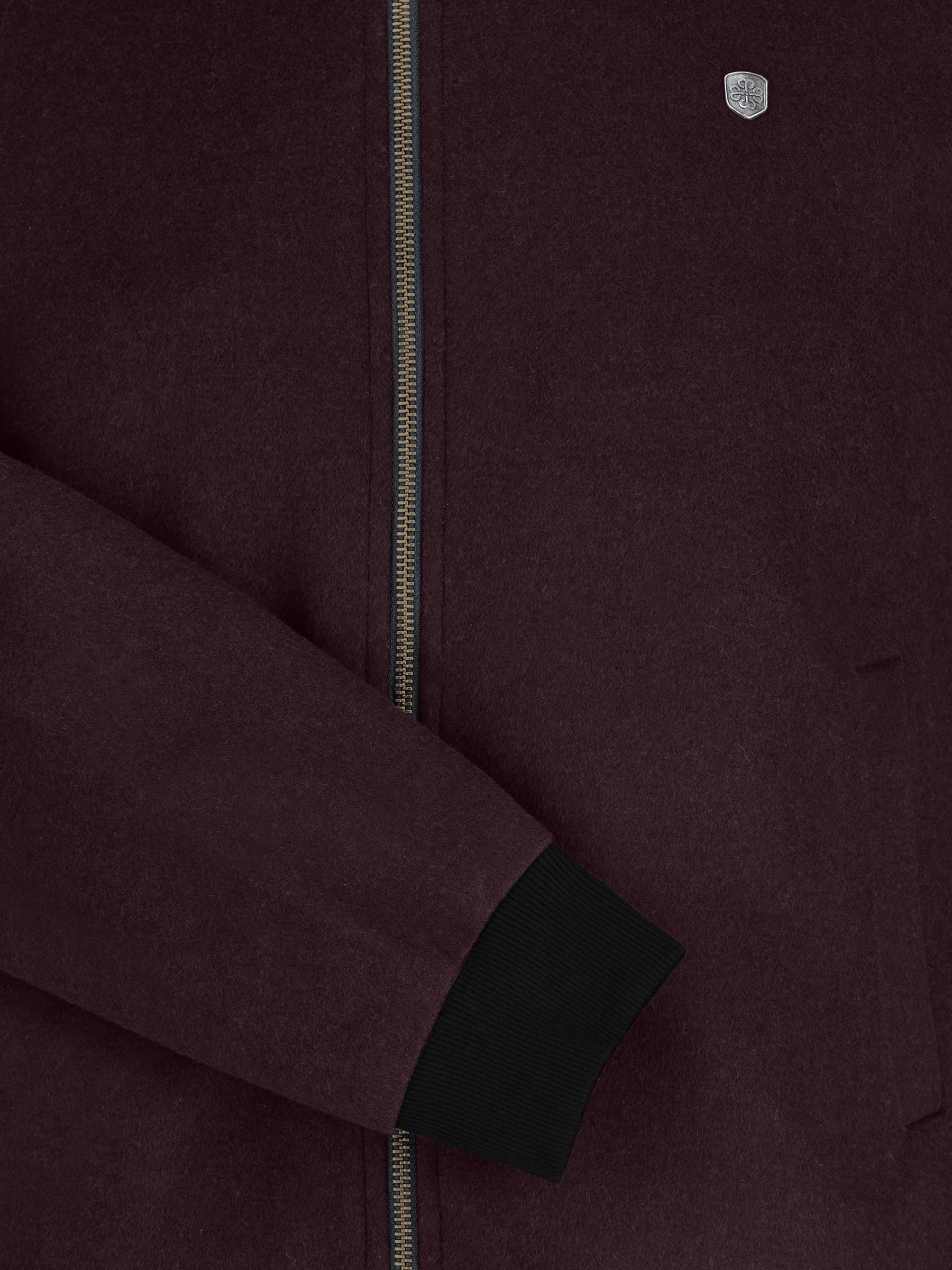Burgundy Wool Bomber Jacket - Limited Edition