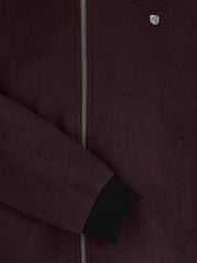 Burgundy Wool Bomber Jacket - Limited Edition