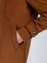 Camel Brown Wool Long Coat - Limited Edition