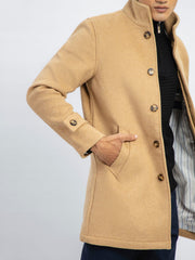 Camel Wool Blended Long Coat - Limited Edition