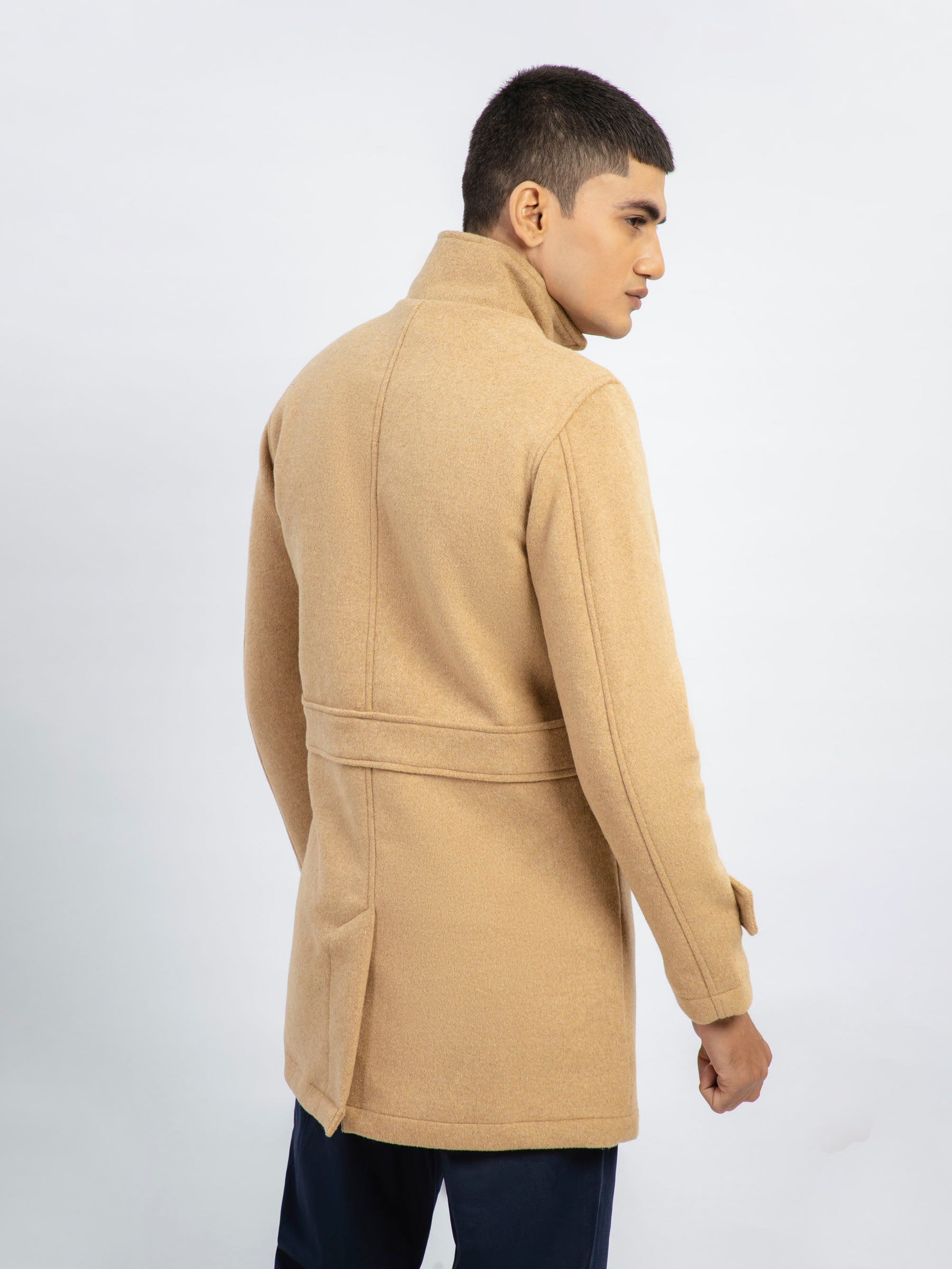 Camel Wool Blended Long Coat - Limited Edition