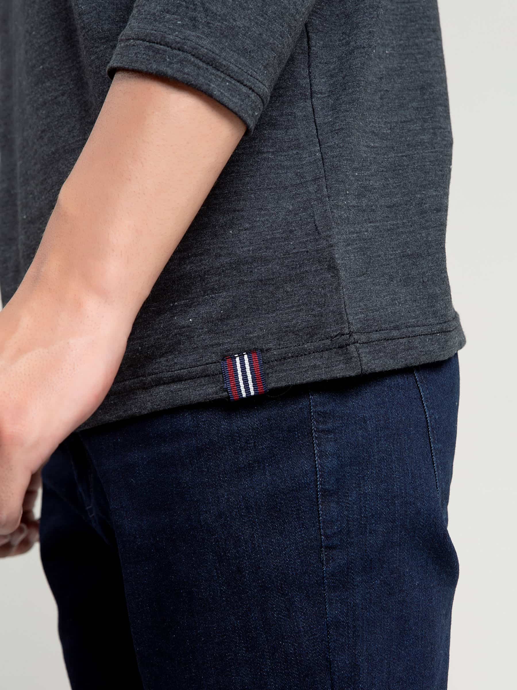 Charcoal Neppy Long Sleeve T-shirt