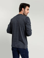 Charcoal Neppy Long Sleeve T-shirt