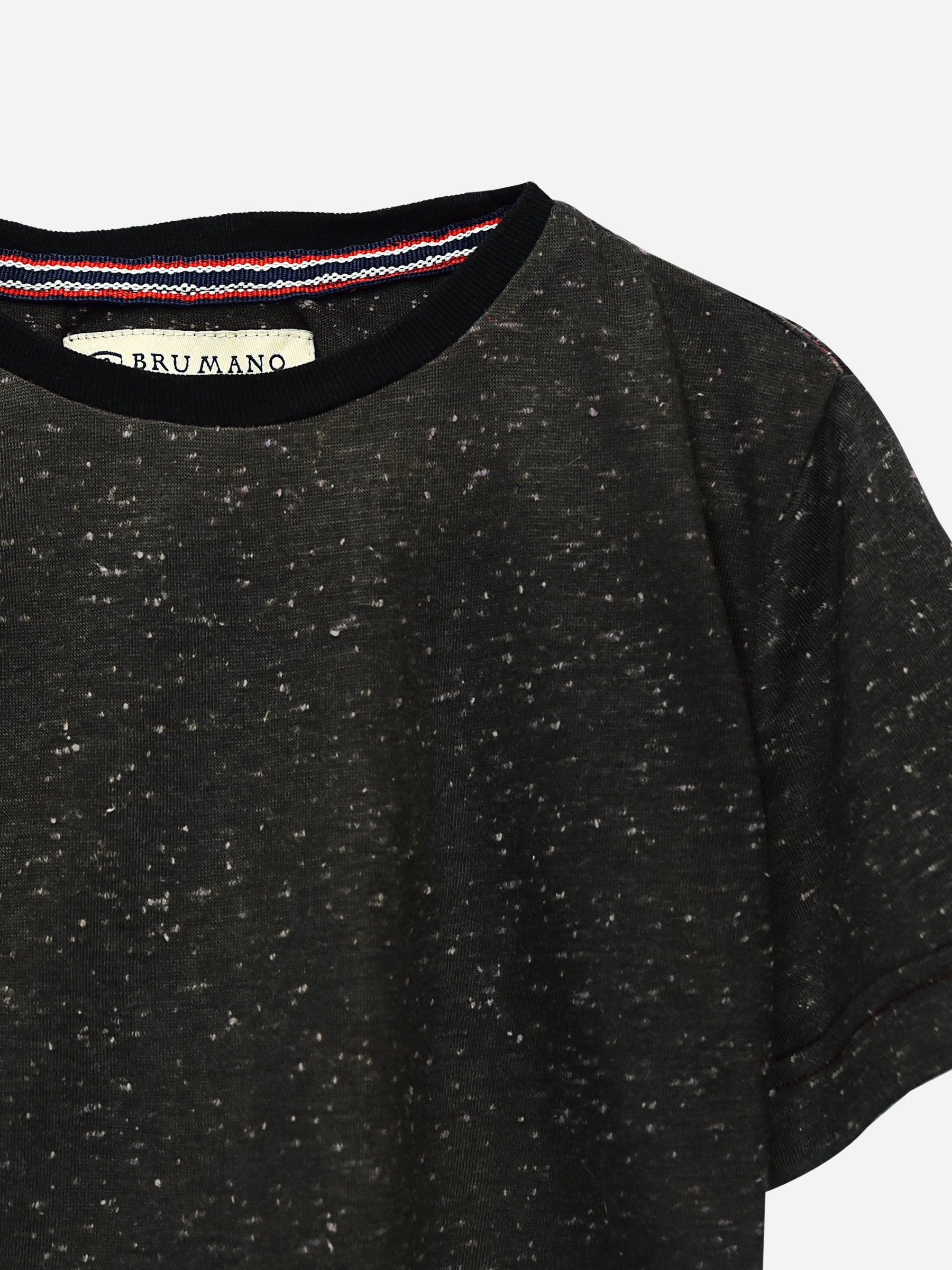 Charcoal Neppy Short Sleeves Casual T-Shirt