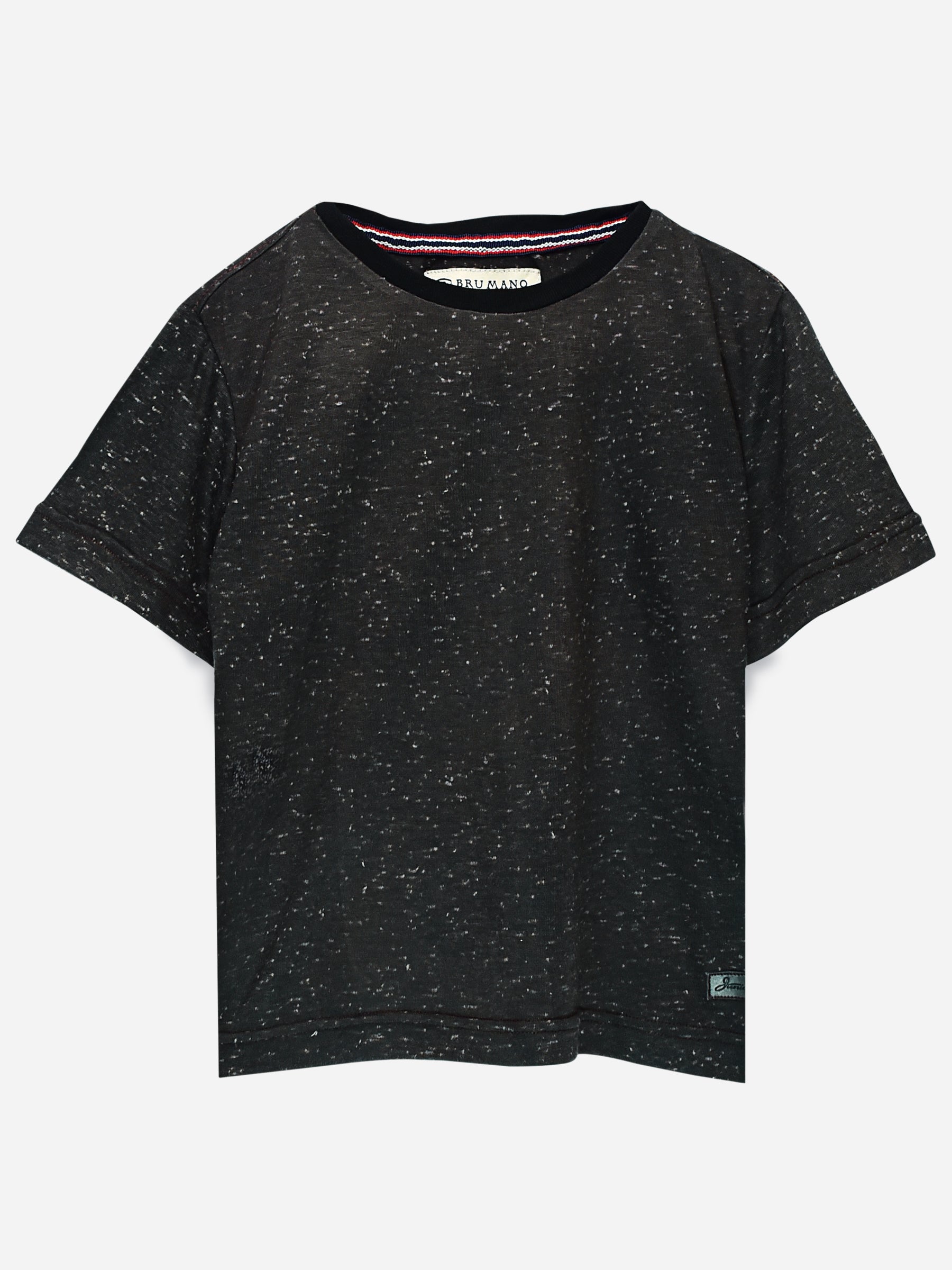Charcoal Neppy Short Sleeves Casual T-Shirt