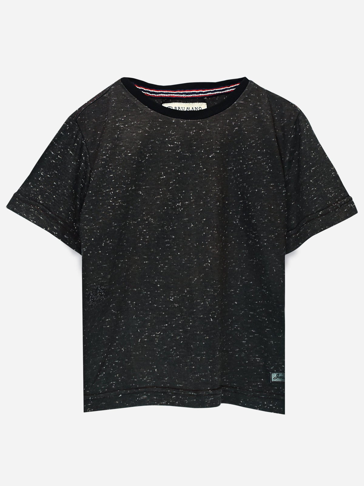 Charcoal Neppy Short Sleeves Casual T-Shirt