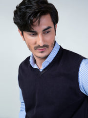 Charcoal Sleeveless V-Neck Sweater