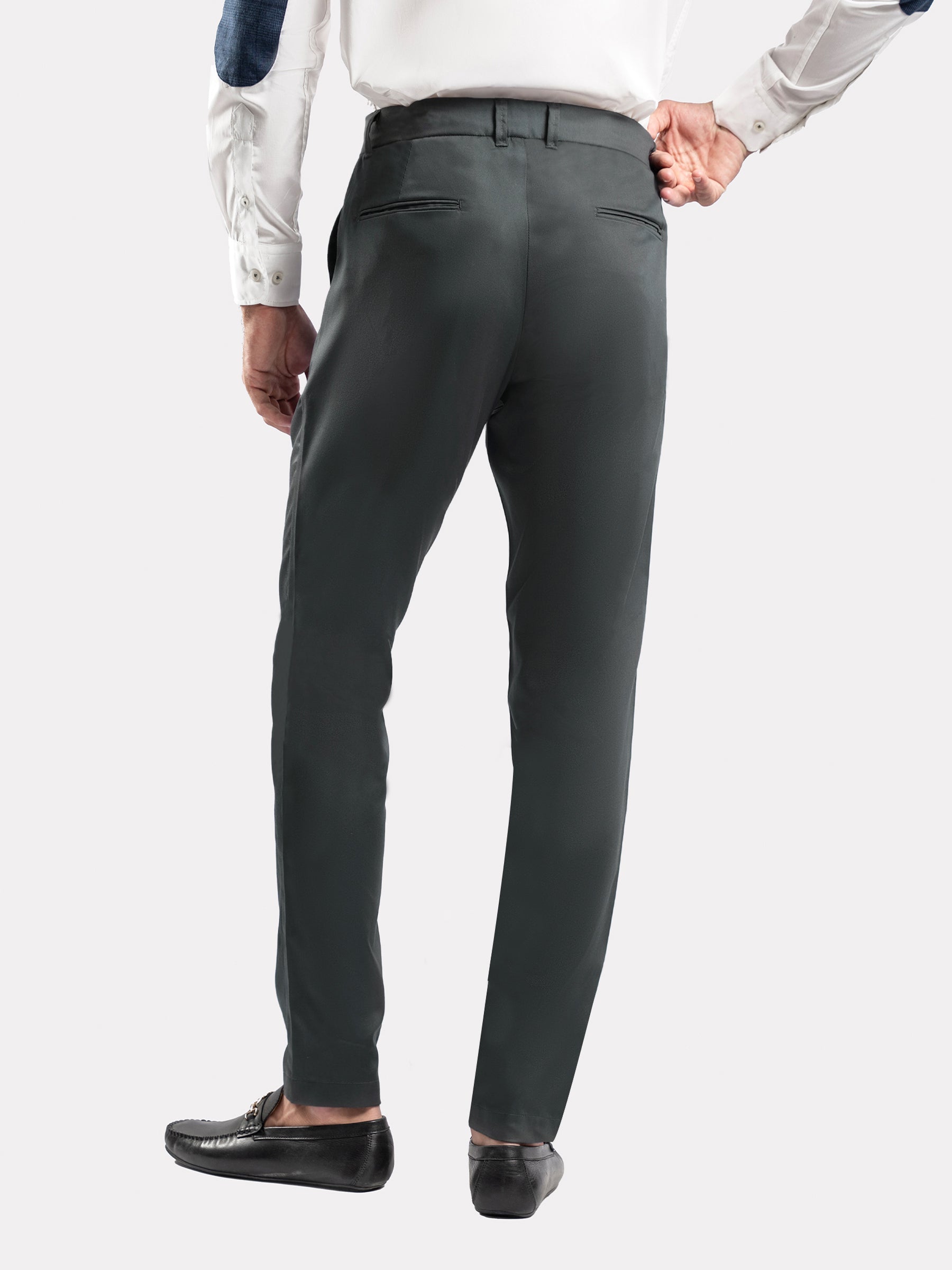 Charcoal Twill Structured Semi Formal Chino