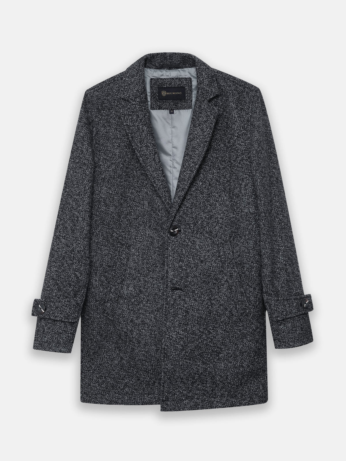 Charcoal Wool Blended Over Coat